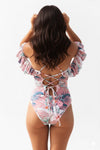 Floral Flounce Strappy Swimsuit