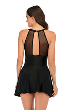 Mesh High Neck Tummy Control Swimdress