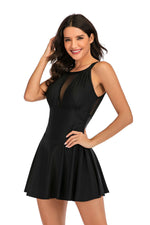 Mesh High Neck Tummy Control Swimdress