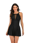 Mesh High Neck Tummy Control Swimdress