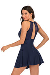 Mesh High Neck Tummy Control Swimdress