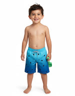 Blue Ombre Turtle Board Shorts