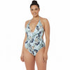 Palm Print Plus Size Swimsuit