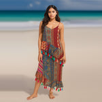Printed Fun Tassels Dress