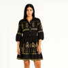 Foil Print Collared Dress