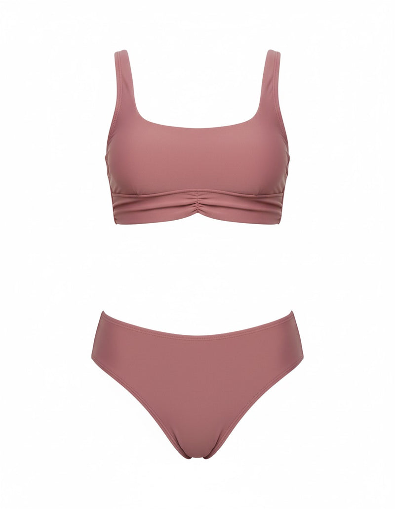 Boho Rhapsody Shirred Back Hipster Bikini Set