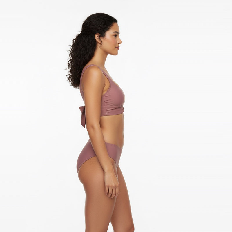 Boho Rhapsody Shirred Back Hipster Bikini Set