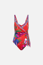 Birds of a Feather Wrap Tie One Piece