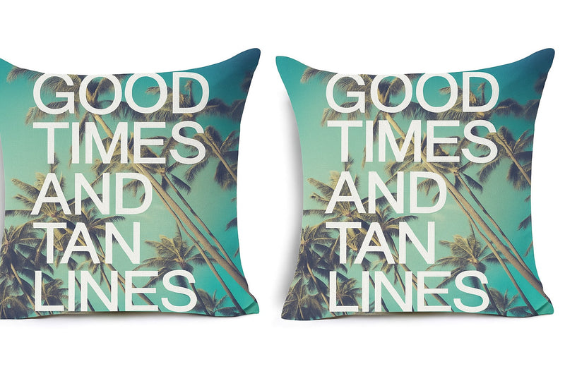 "Good Times And Tan Lines" Cushion Covers (Pack of 2)