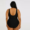Black Mesh V-neck PLUS SIZE Monokini