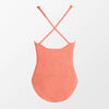 Textured V Neck Shirring Monokini