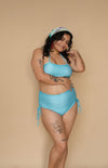 Plus size Bikini Set, Curvy Swimwear, Solid Color Swimwear, Blue Bikini Set, Padded Swimwear, Bikini Set, Trendy Swimwear.