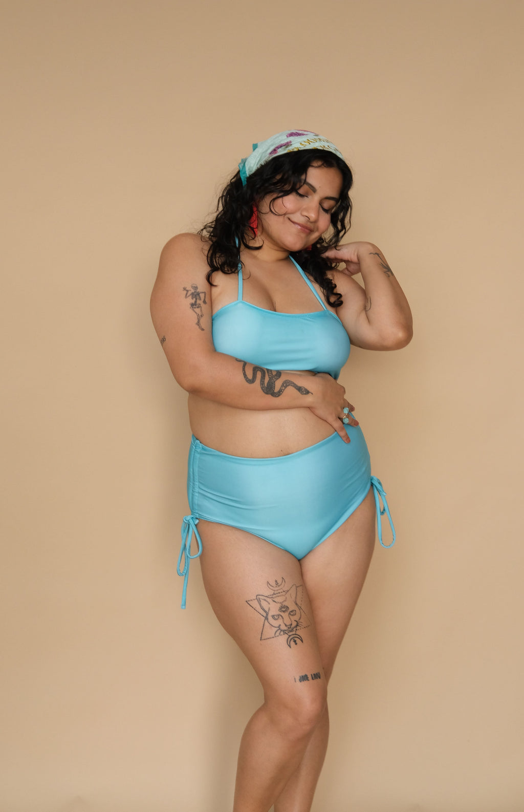 Plus size Bikini Set, Curvy Swimwear, Solid Color Swimwear, Blue Bikini Set, Padded Swimwear, Bikini Set, Trendy Swimwear.