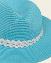 Fedora Straw Hat - Blue