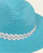 Fedora Straw Hat - Blue