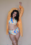Sunset Slice Plus Size Shirt Coverup
