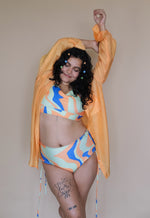 Sunset Slice Plus Size Shirt Coverup