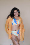 Sunset Slice Plus Size Shirt Coverup