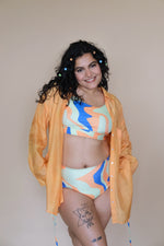 Sunset Slice Plus Size Shirt Coverup