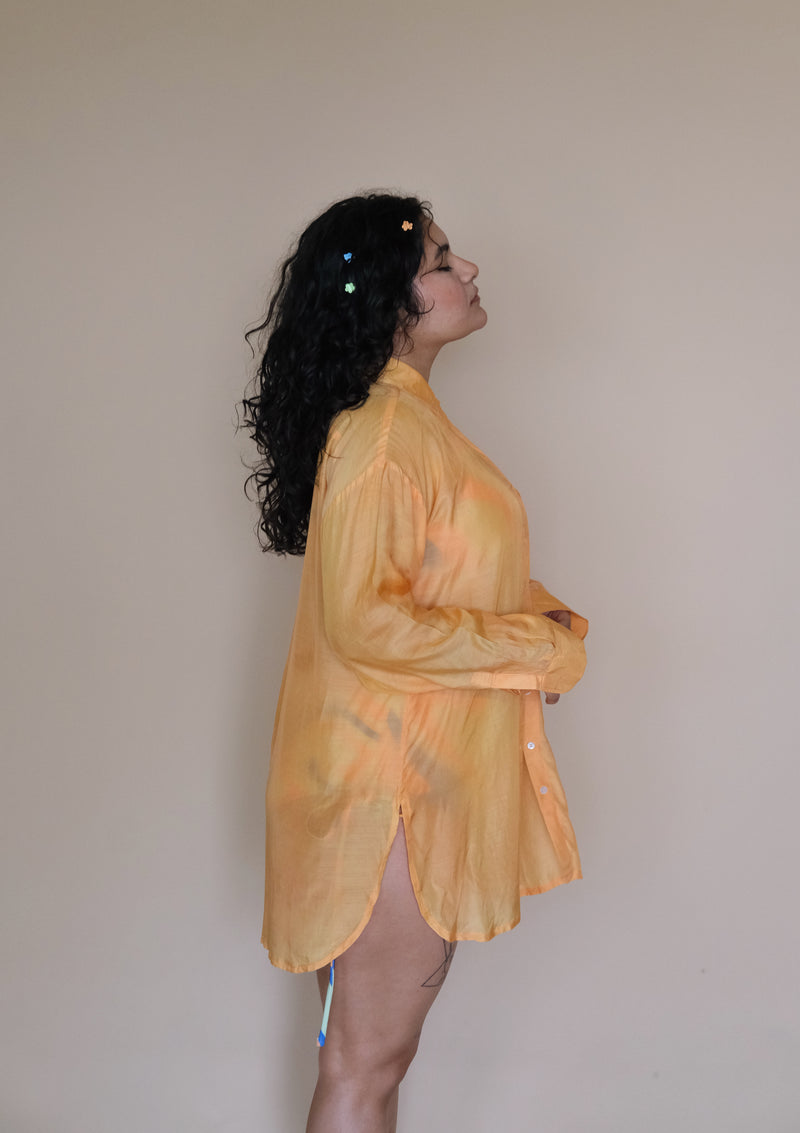 Sunset Slice Plus Size Shirt Coverup