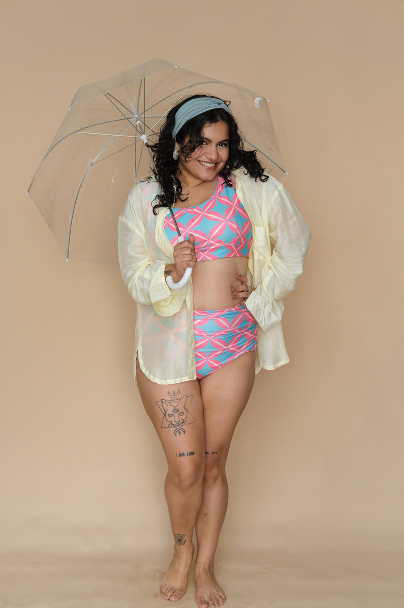 Zesty Lime Plus Size Shirt Coverup