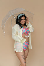 Zesty Lime Plus Size Shirt Coverup