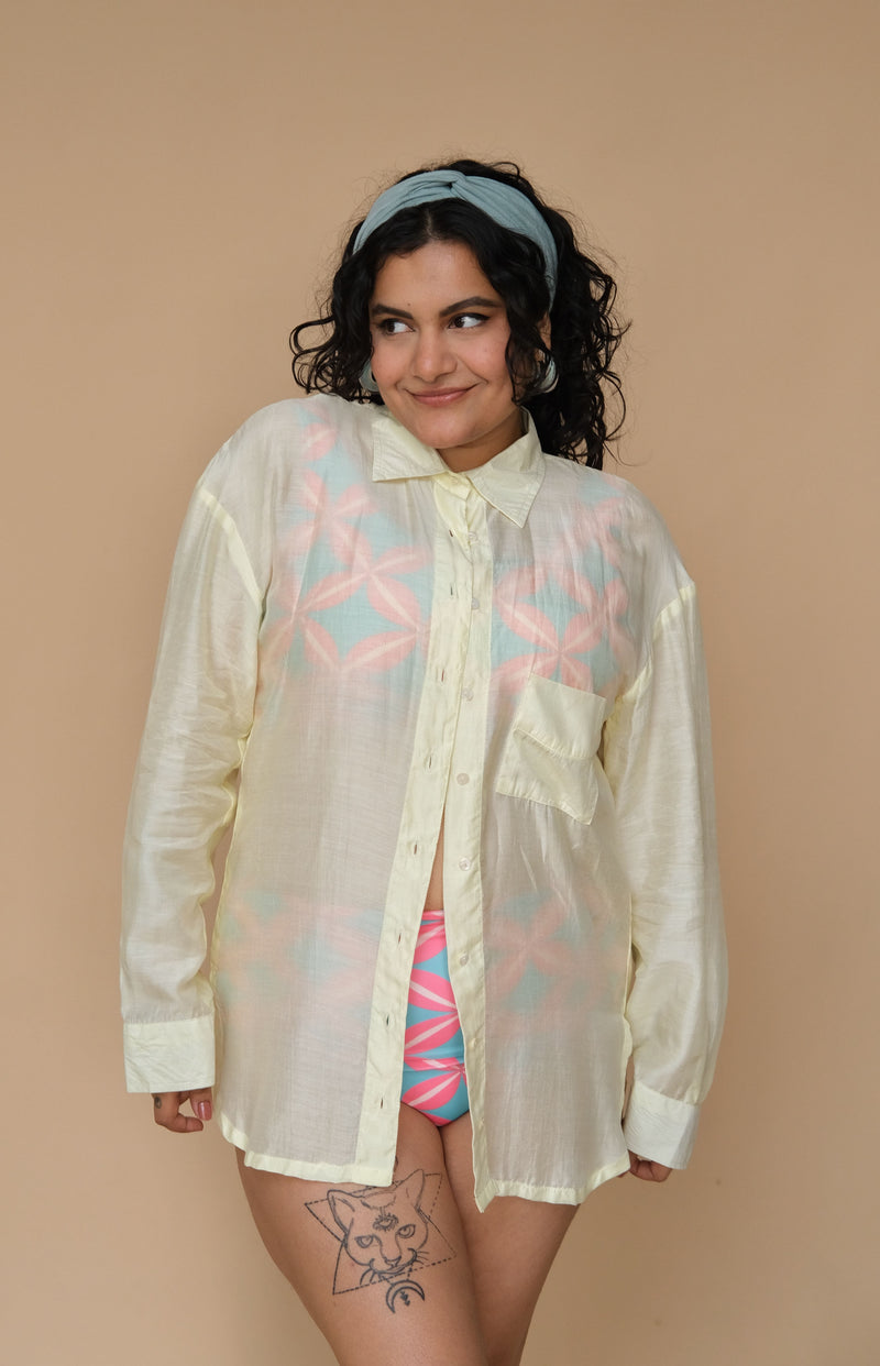 Zesty Lime Plus Size Shirt Coverup