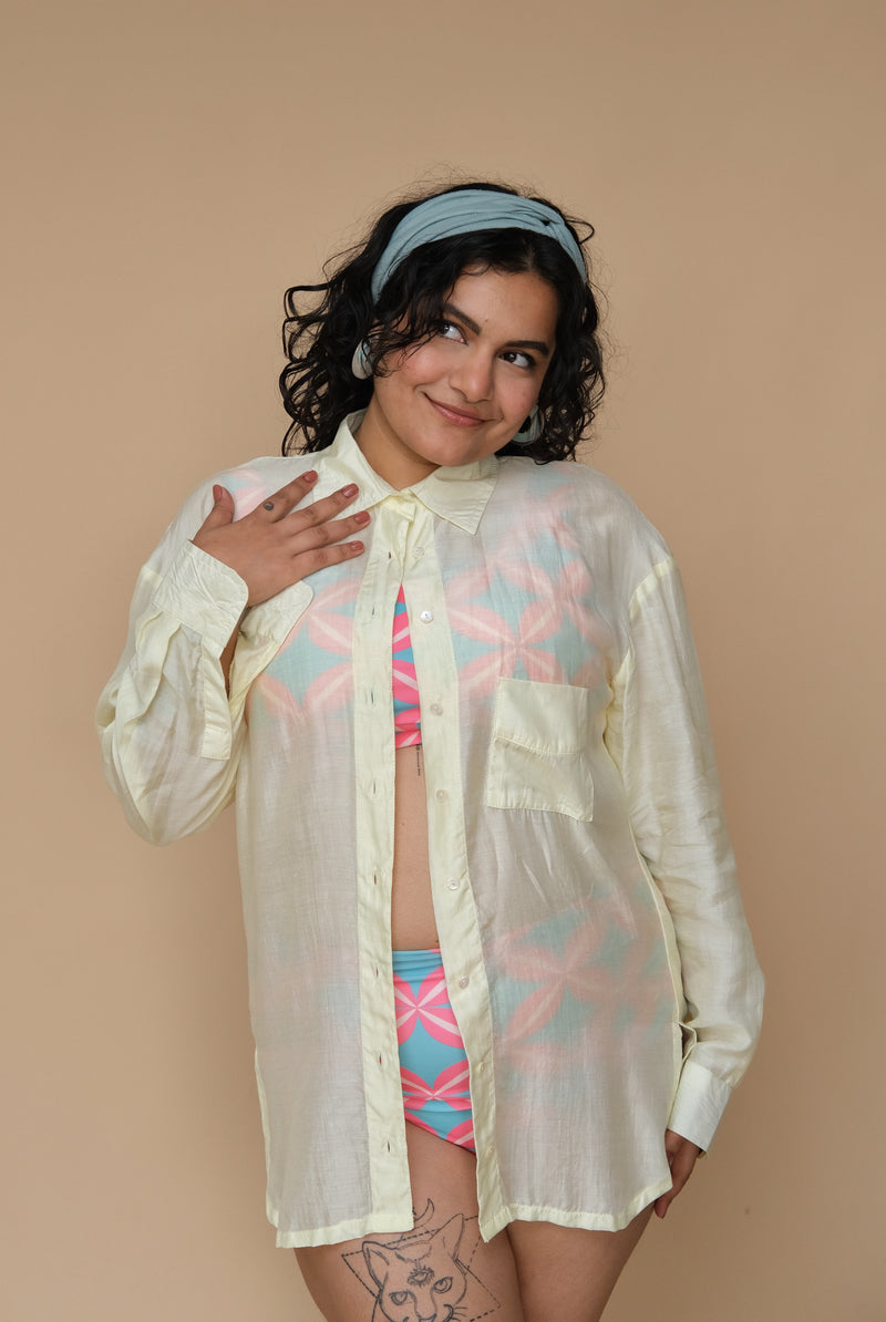 Zesty Lime Plus Size Shirt Coverup