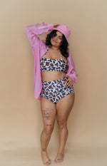 Bubblegum Pink Plus Size Shirt Coverup