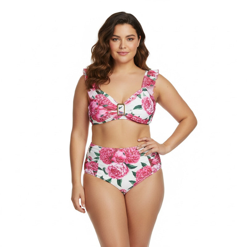 Elegant Ruffle High Waist Bikini Set