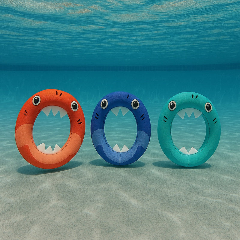 Finn the Shark 3D Dive Rings (pack of 3)