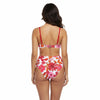 Floral Scoop Neck High Waist Bikini Set