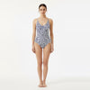 Printed V-Neck Swimsuit (Non-Padded)