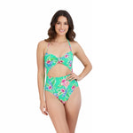 Green Knot Front One Piece