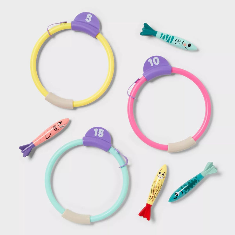 Pool Gliders And Hoops 7pc Set