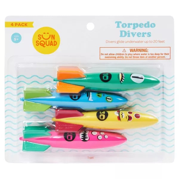 Pool Toypedo Divers 4pc Set
