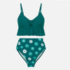 Twist Front Peplum Tankini Set