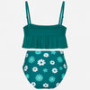 Twist Front Peplum Tankini Set