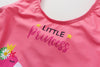 "Little Princess" Slogan Flamingo Print Ruffle Swimsuit