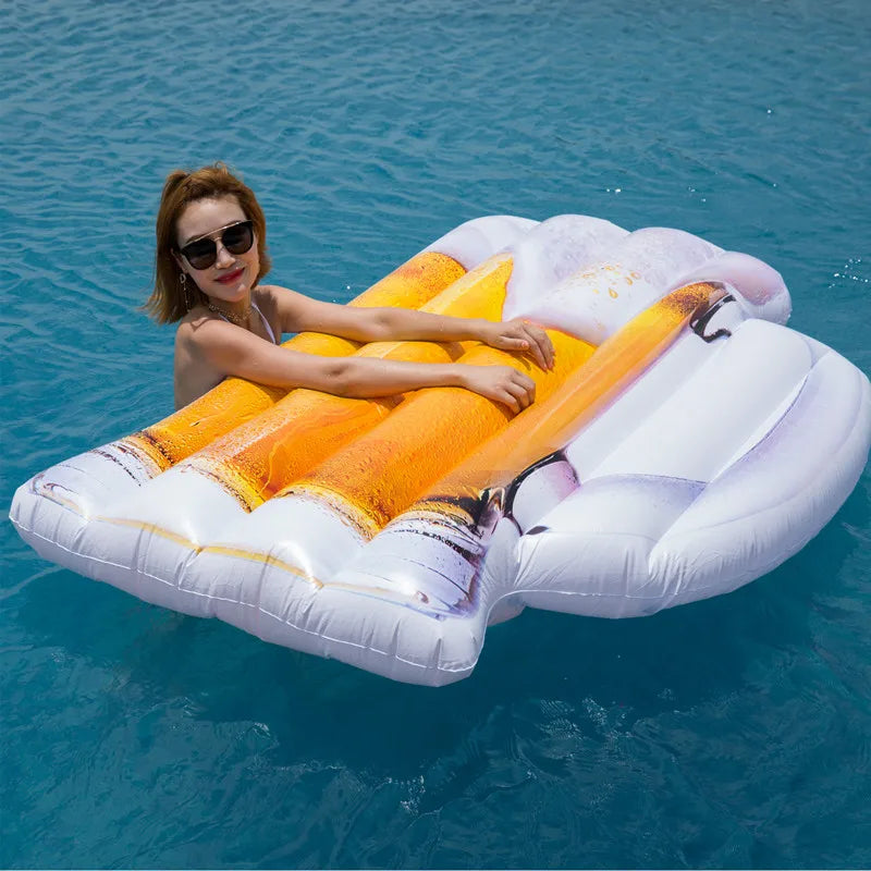 Beer Cheer Inflatable Pool Float Lounger 72"