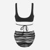 Tunnel Wrap Tie Mid Waist Bikini Set