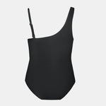 Plus Size Mesh One Shoulder Swimsuit