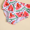 Watermelon Print One Shoulder Bikini Set