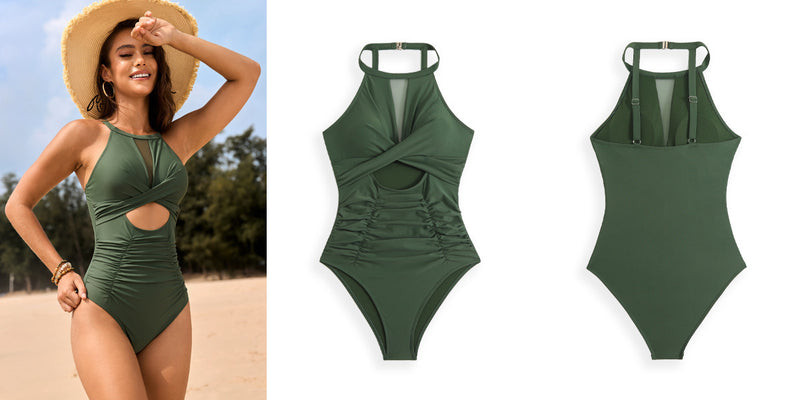 High Neck Tummy Control One Piece