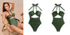 Halterneck Cutout Swimsuit (Free Sarong)