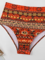 Tribal Print High Waisted Bikini Set