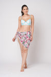 Mix Leaf Print Pareo with Tassels