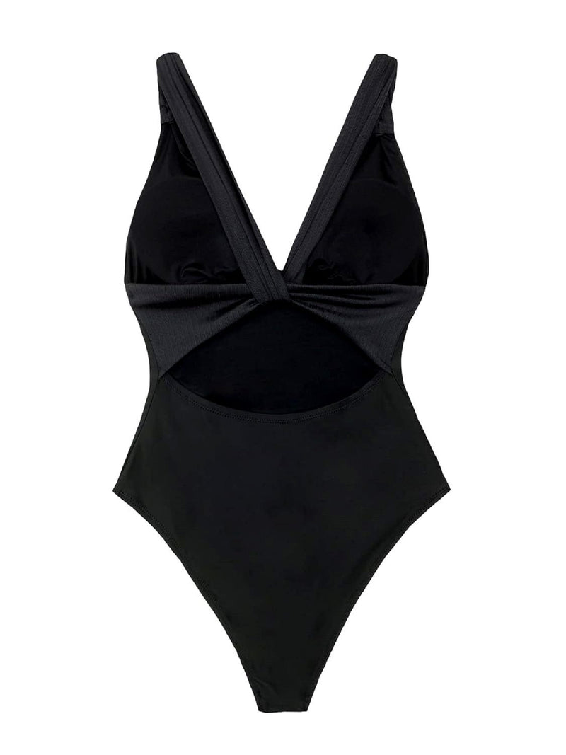 Criss Cross Cutout Back Swimsuit