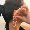 Pastel Rose Hoops 3"