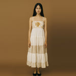 Beige White Maxi